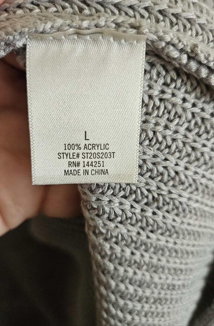 Francesca's Light Gray Open-Front Knit Cardigan with Pockets - Picture 10 of 11
